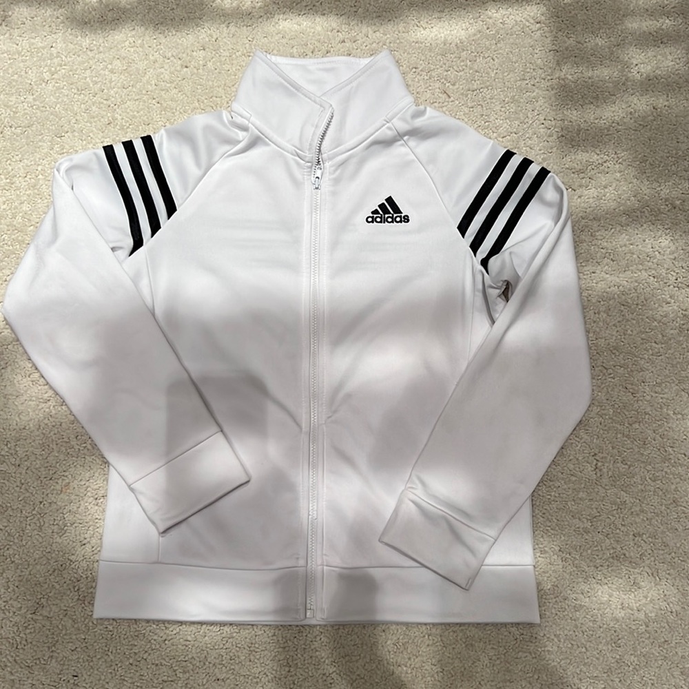 Adidas WARM-UP SLIM 3-STRIPES TRACK JACKET, youth, medium, size 10/12